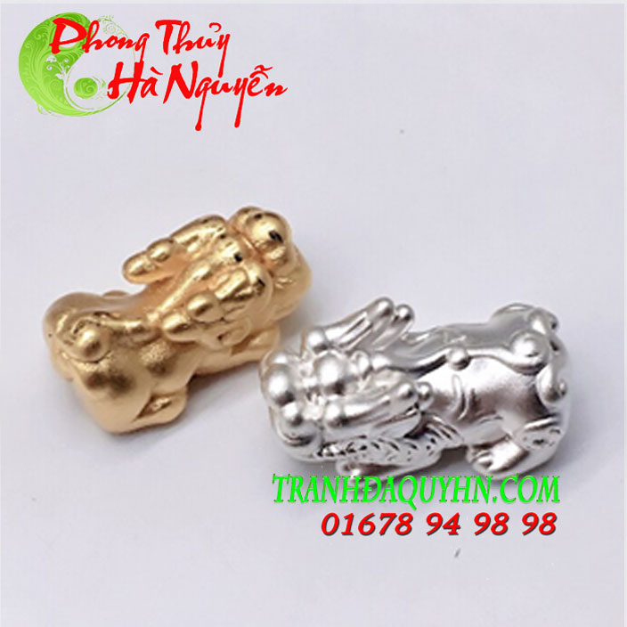 tỳ hưu bạc mạ vàng làm vòng tay 